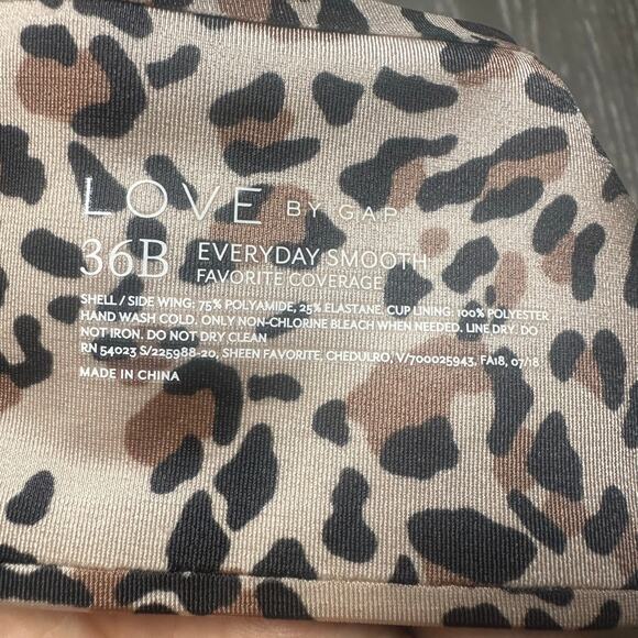 GAP Everyday Smooth Favorite Coverage Leopard Print Bra NEW - Picture 6 of 6